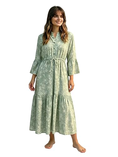 Robe mi-mollet fleurie pour vos sorties printanières et déjeuners en terrasse