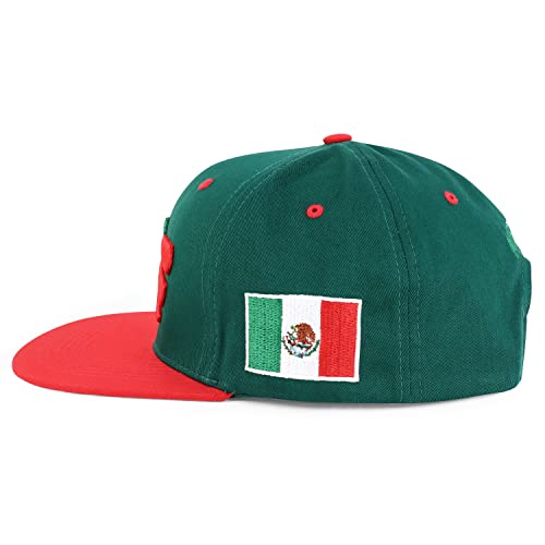 Image of Hecho En Mexico Eagle 3D Embroidered Flat Bill Snapback Cap