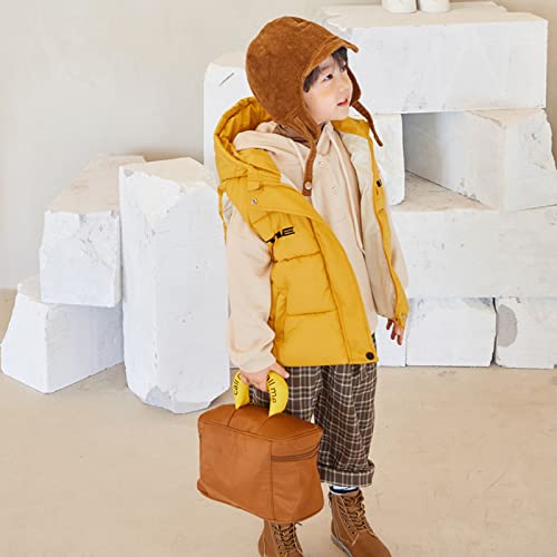 Down Jackets for Boys and Girls Winter Cute Bear Ears Hooded Full Zip Puffer Vest for Kids Warm2