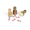 Stemplino® Ministempel – motief: poten – 12 mm diameter – houten stempel kinderen stempel Bullet Journal stempel met…