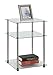Convenience Concepts Designs2Go Classic Glass 3-Tier End Table 23.75