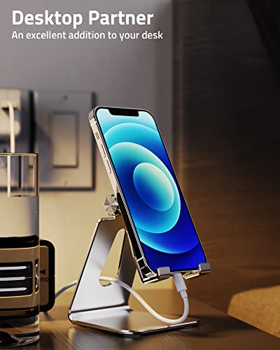 Onlywin Cell Phone Stand 2-Pack Cell Phone Holder For Desk Bed Kitchen Upgraded Aluminum Adjustable Phone Cradle Dock Compatible With Android/Iphone/Ipad/Smartphones/Switch #TOP3
