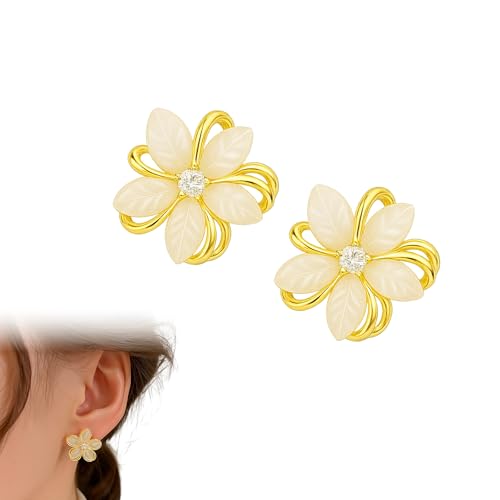 EUYKQNOI Pendientes de Plata de Ley 925 con Ópalo Natural - Pendientes Flor de Sol Elegantes para Mujer, Regalo Día de la Madre, Novia o Cumpleaños - Incluye y Bolsa de Terciopelo