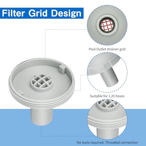 Miniatura 3 de Chenboow Conector De Filtro De Piscina,Conector De Chorro De Agua Para Piscina 32mm,Accesorios De Piscina,Filtro De Salida De Piscina,Conector Del Colador De La Piscina,Para Piscina Sobre
