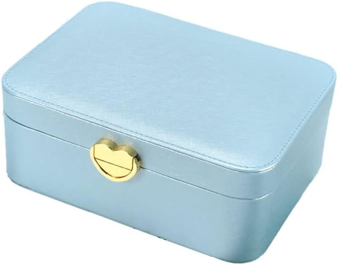 Jewelry Organizer Jewelry Box Double Storage Box Cosmetic Box Ring Earring Necklace Bracelet Watch Small Jewelry Storage Box Jewelry Box (Color : 1) (B)