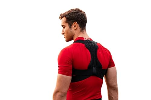 Ergo Essence Posture Corrector for Men and Women, Back Brace for Posture, Fully Adjustable, Comfortable and Breathable Brace for Back, Neck and Shoulder Pain Relief (Large)