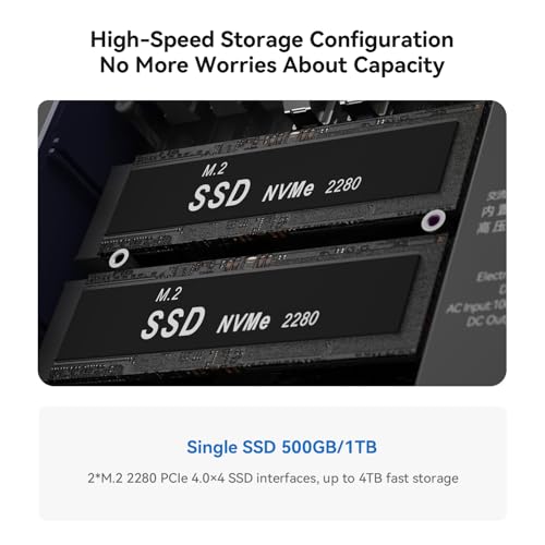 Image of Beelink EQi13 Mini PC, Intel Core i5 13500H(12C /16T, Up to 4.7GHz), 24GB LPDDR5 5200MHz 500GB PCle4.0 SSD, Mini Computer Dual HDMI Display 4K, Dual Gigabit LAN, WiFi6 /BT5.2 /Office Micro PC