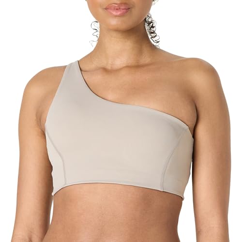 Image of Amazon Essentials Women's Active FormFlex Buttery Soft Light Support One Shoulder Strappy Back Sports Bra
