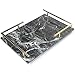 PuTwo Decorative Tray Marbling Tray Jewelry Tray with Gold Metal Handle Copper Trinket Tray Handmade Catchall Tray for Dresser Bathroom Vanity Table Gift for Birthday Christmas - Black