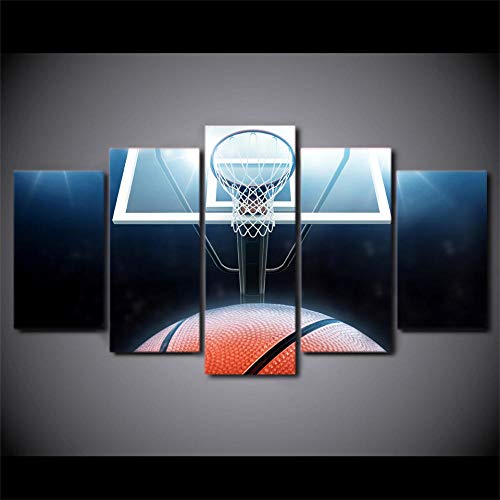 Impresiones sobre lienzo HD de cancha de baloncesto con estructura modular 3