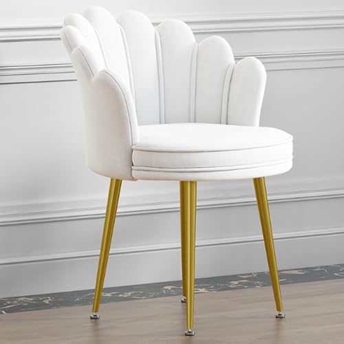 Sillón de terciopelo beige con cojines y patas doradas, elegante silla de ocio tapizada para sala de estar, dormitorio y comedor, cómodo asiento decorativo