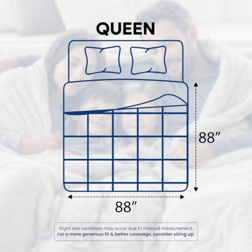 Image of Utopia Bedding Down Alternative Comforter (White, Queen) - All Season Comforter - Hypoallergenic Plush Siliconized Fiberfill Duvet Insert - Box Stitched