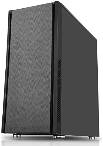 CiT Dark Star Midi Case with 1 x12 cm Blue 4 LED Rear Fan and Side Window Panel - Black