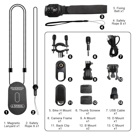 Image of Mini Body Camera HD 1080P Thumb Action Cam, Wearable Body Cam with 64G Card Night Vision 0.9' Display Magnetic Pendant, POV Cam Portable Sports Cam for Pet Cycling Vlogging, Gift for Valentine's Day