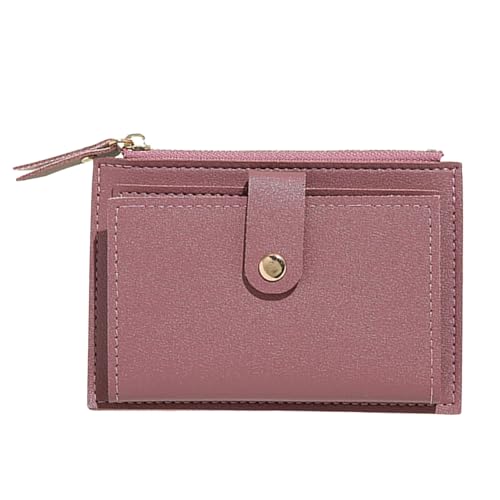 Ladies Purse Women Wallet Multi Card Slot Smooth Zipper Faux Leather Small Size Fine Texture Short Wallet for Shopping Card Holder Block Wallet