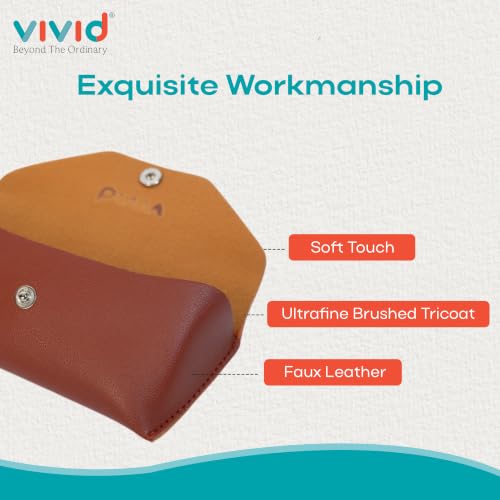 Image of VIVID Unisex Specs Snap Button Eyewear Dabbi Faux Leather Soft Case Cover