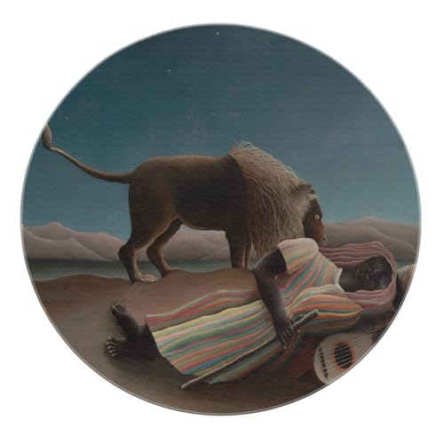 Tapis de sol lavable machine rond 100cm antidérapant Desert Moon Serenade - 8