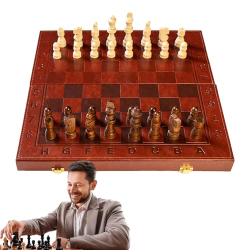Juego de de madera, juegos de mesa | Juego de portátil con piezas de - Juego de , tablero plegable, juegos divertidos para toda la familia para niños y un