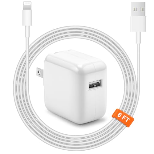 iPad Charger iPhone Fast Charger 12W USB Wall Charger Foldable Portable Travel Plug with USB...