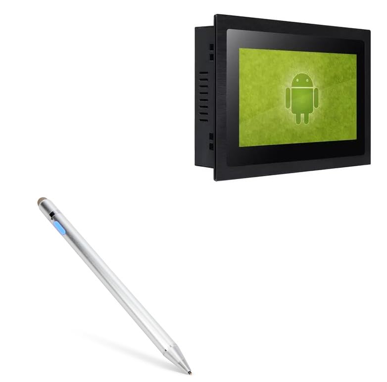 BoxWave Stylus Pen Compatible with Geekland GK-TW7A-3268-FWM (7 in) - AccuPoint Active Stylus, Electronic Stylus with Ultra Fine Tip - Metallic Silver