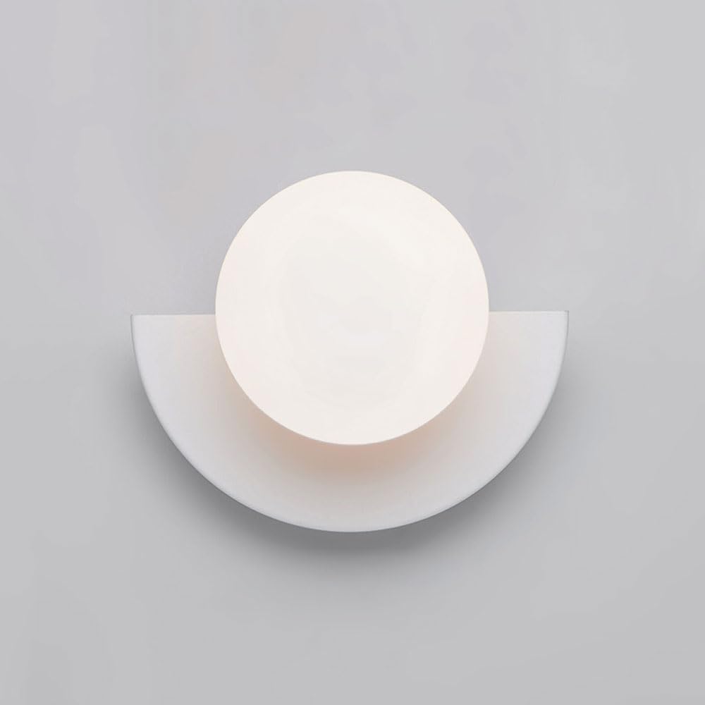 Granestner Glass Wall Sconce Lighting Nordic Globe Wall Light Fixture Geometric Wall Mounted Lamp Bedroom Bedside Wall Sconces Living Room Wall Lights Restaurant Hallway Wall Lamps