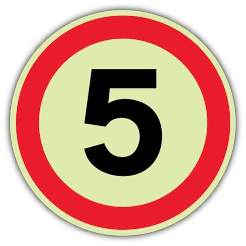 Panneau photoluminescent 5 MPH 300x300 signalétique sécurité vinyle