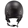 LS2 Helmets Bagger Motorcycle Half Helmet (Matte Black - Large)