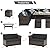 KIGOTY 7 Piece Patio Furniture Set, Outdoor PE Wicker Rattan Outdoor Dining Set, Patio Table and Chairs Set, Patio Conversation Sofa Set with Dining Table and Ottoman (Brown-Grey)