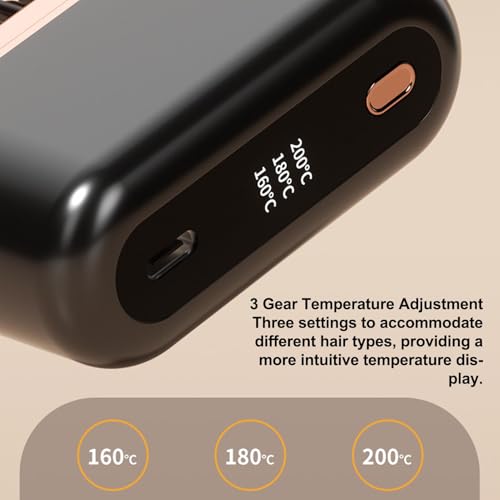 Cepillo alisador inalámbrico portátil con 3 temperaturas miniatura 4