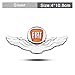 Drunk breeze CHANGshui Pegatina de automóvil Forma de ala Forma Emblema FIT FOR FIAT AEGEA DOBLO Panda UNO PALIO Tipo 500C Punto STILO Bravo 3D Insignia Auto Accesorios CS (Color Name : Silver)