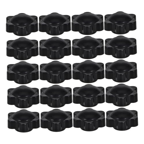 NAMOARLY Plastic Hexagon Head Knobs Thru Threaded Clamping Handle Knobs with Brass Female Thread Non Penetrating Grip Knurled Design for Easy