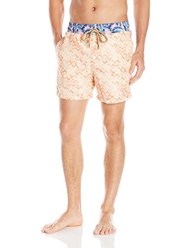 Maaji Men's Standard Printed Elastic Waist Mid Length Swimsuit Trunks 5