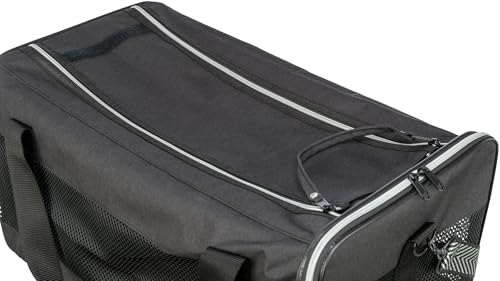 TRIXIE Transporttasche Ryan für Hunde – 26 × 27 × 47 cm – bis 6 kg – oben zu öffnen – abnehmbarer Schulterriemen & Kurzleine – Außentasche – herausnehmbare Bodenplatte - 28841