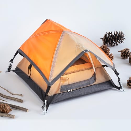 Generic Mini Tent,Model Tent Decoration?Tiny Tent for Home and Garden Decoration,for Small Animal,Toy Display, Orange