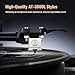 1 by ONE Record Player with Built-in Speakers, Stainless Steel Casing Turntable with DSP, AT-3600L Cartridge, Adjustable Counterweight, 33/45 RPM Vinyl Support, Phono/Line Output
