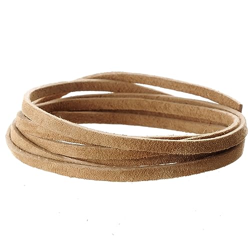 Silver Creek Leather Co Realeather SOS25-2004 Suede Leather Lace for Crafts and Jewelry Making, 0.125" x 25', Toast, 1-Spool - Thumbnail 3