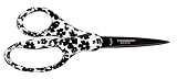 Fiskars 7 Inch Designer Non Stick Student Scissors, Black Floral