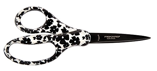 Fiskars 7 Inch Decorated Non-Stick Student Scissors, 7-Inch, Pink Dots