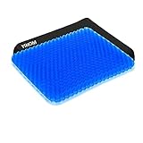 YIHOM Gel Seat Cushion Double Thick Egg Chair Pads with Non-Slip Cover Soft Breathable Honeycomb Gel Cushion for Pressure Relief Back Pain for Home Office Chair Cars Wheelchair