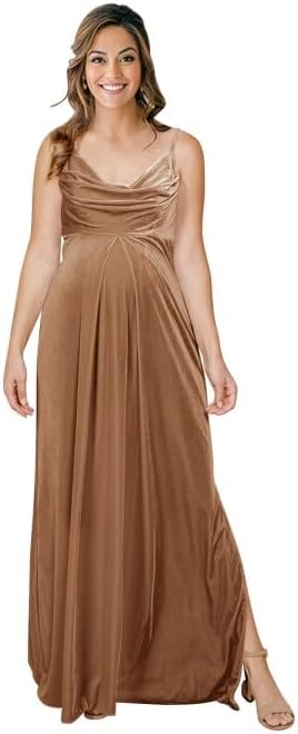 Velvet Maternity Dresses for Photography Long Slit Fall Pregnant Formal Evening Party Gown