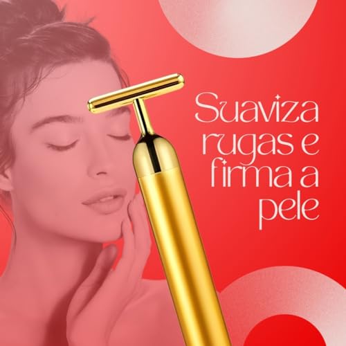 Massageador Elétrico Vibrador Rosto Harmonização Facial Botox Efeito Lifting Anti Rugas E Idade Prev