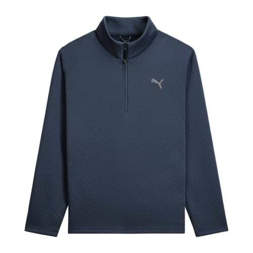 Puma Golf Men's Standard Pebble 1/4 Zip, DEEP Navy