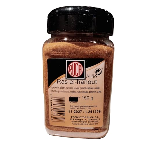 Ras El Hanout Auténtico Bote 150g La Ruca - Especias Tradicionales Marroquies - Sazonador Ras El Hanout - Mezcla Aromática para Tajines, Guisos y Adobos