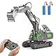 PREBOX Ferngesteuerter Bagger Spielzeug für Kinder Junge ｜ RC Excavator mit 2,4 GHz Fernbedienung ｜ Licht und Sound ｜ Bagger Ferngesteuert für Jungen ｜ Geschenke für Jungen ｜ ab 3 4 5 6 7 8 9 Jahren