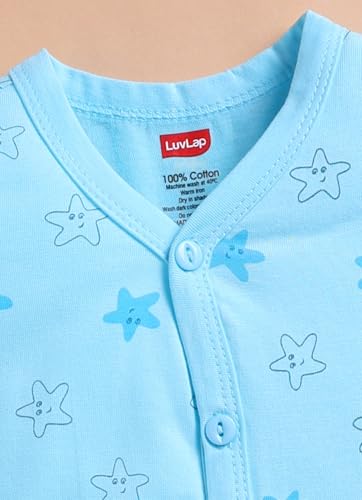 Image of LuvLap Baby Boys & Girls Regular Fit 100% Cotton Half Sleeve Jhabla Pack of 4