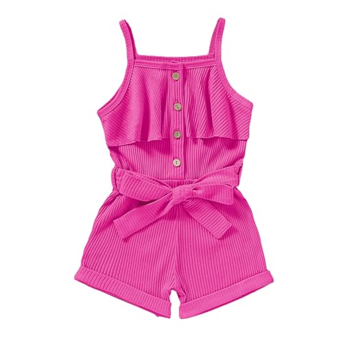Toddler Girl Clothes Baby Summer Sleeveless Clothing Cute Halter Romper One-piece Jumpsuit Summer Clothes Set 1-5T