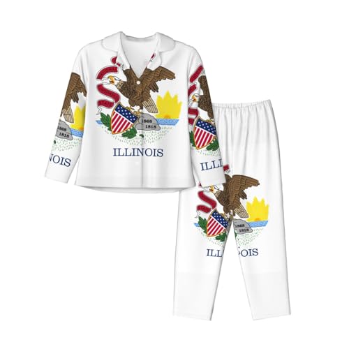 Pyjama Illinois pour femmes ensemble tendance à manches longues