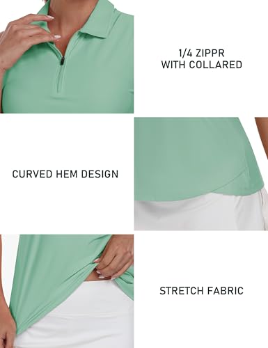 Image of AIRIKE Golf Polo Shirts for Women Sleeveless Summer Sports Athletic Fashionable Workwear-Quick Dry Womens Tank Tops