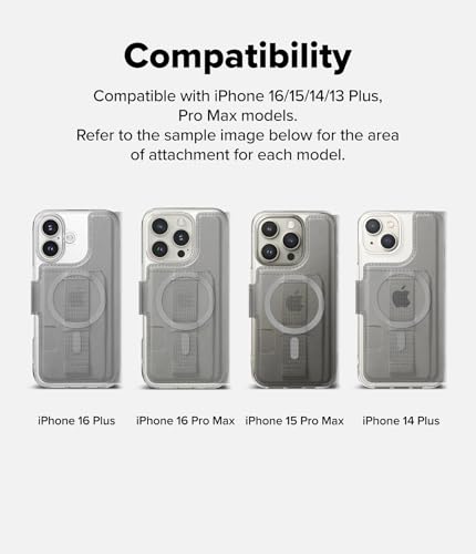 Pochette cartes compatible coque MagSafe Ringke iPhone 16 Pro Max noir - 2