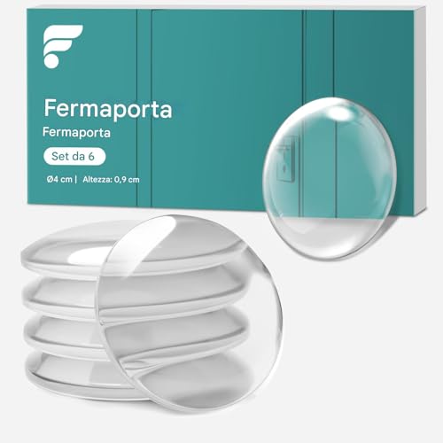 shinfly Paracolpi Porta in Silicone Trasparente,6 Pezzi Fermaporta da Parete Autoadesivo,40x9mm Salva Muro Invisibili per Porte,Maniglie,Frigoriferi e Finestre